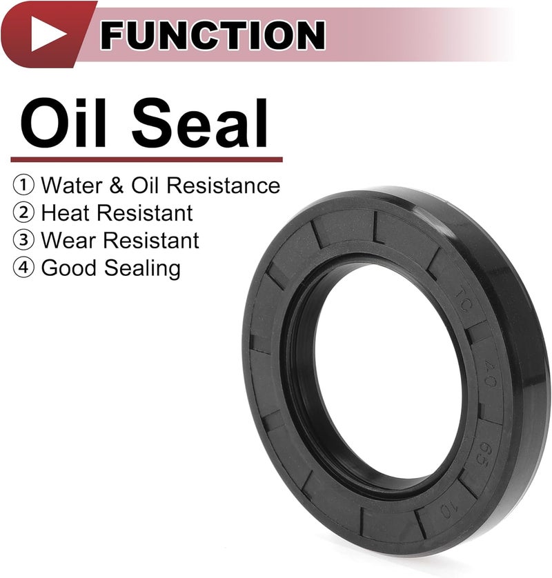 HEROFFIX 5 قطع ختم عمود دوار ختم زيت عالي الضغط 40x65x10 مم مطاط نيتريل 70 درجة صلابة - Image 3